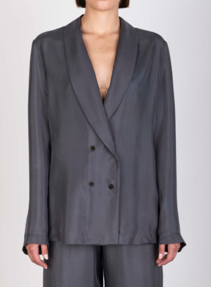 ALYSI BLAZER TWILL ENZIMATO SCIVOLAT colore asfalto