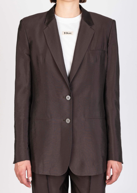 12146 ALYSI BLAZER LIQUID TOUCH colore cioccolato