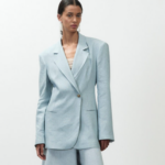 ALYSI BLAZER VISCO MELANGE COSTRUITO colore acqua