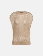 DONDUP Gilet girocollo regular in cordonetto traforato