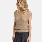 DONDUP Gilet girocollo regular in cordonetto traforato