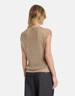 DONDUP Gilet girocollo regular in cordonetto traforato