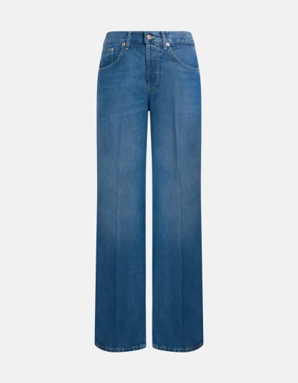 Dondup Jeans Jacklyn wide leg in denim fisso lyoc