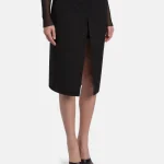 DONDUP Gonna corta in gabardina colore nero