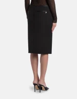 DONDUP Gonna corta in gabardina colore nero