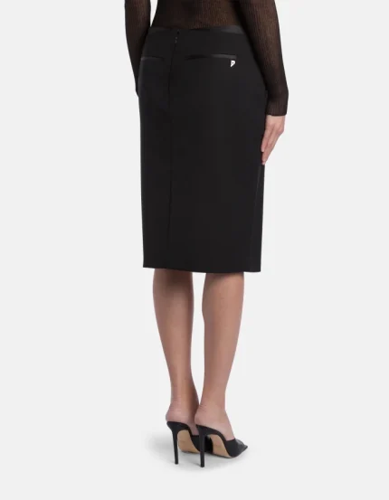 DONDUP Gonna corta in gabardina colore nero