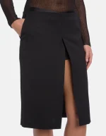 DONDUP Gonna corta in gabardina colore nero