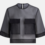 DONDUP top in seta colore nero