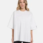 DONDUP T-shirt girocollo over in jersone colore bianco
