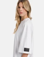 DONDUP T-shirt girocollo over in jersone colore bianco