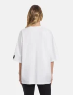DONDUP T-shirt girocollo over in jersone colore bianco