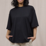 DONDUP T-shirt girocollo over in jersone colore nero