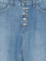 DONDUP Jeans Koons loose in denim con bottone gioiello
