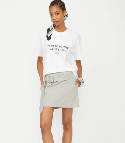 Isabelle Blanche minigonna grigia