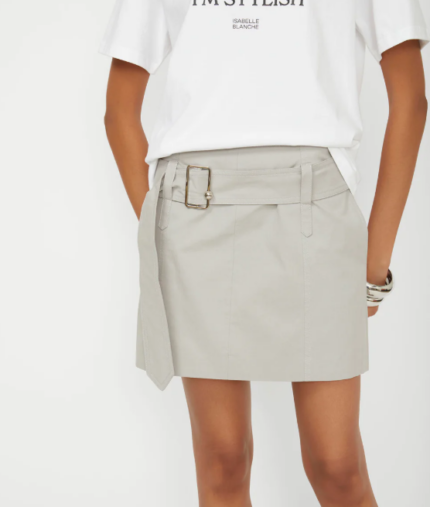 Isabelle Blanche minigonna grigia