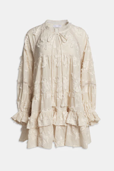 Weili Zheng Mini abito grembiule colore bianco