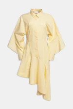 Weili Zheng Abito midi in popeline colore banana