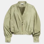 Weili Zheng Bomber in nylon colore SAGE GREEN