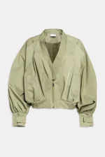 Weili Zheng Bomber in nylon colore SAGE GREEN