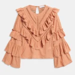 Weili Zheng Blusa boho colore corallo