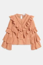 Weili Zheng Blusa boho colore corallo