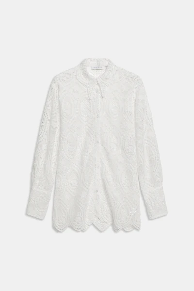 Weili Zheng Camicia in pizzo macrame' colore bianco