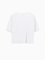 8PM Lione T-shirt bianca con scritta nera