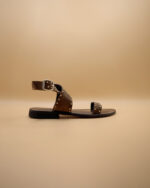 Sandalo Donna in Camoscio marrone