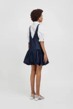 Weili Zheng Mini abito nuvola in chambray denim