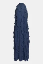 Weili Zheng Abito halter in crepe blu