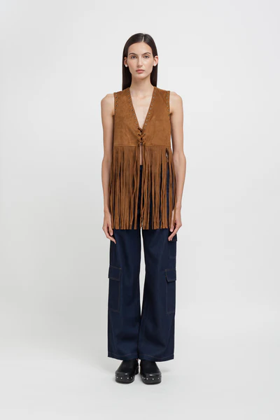 Weili Zheng Gilet in alcantara