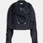 Weili Zheng Trench crop denim