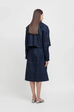 Weili Zheng Trench crop denim