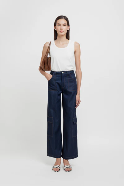 Weili Zheng Cargo in chambray