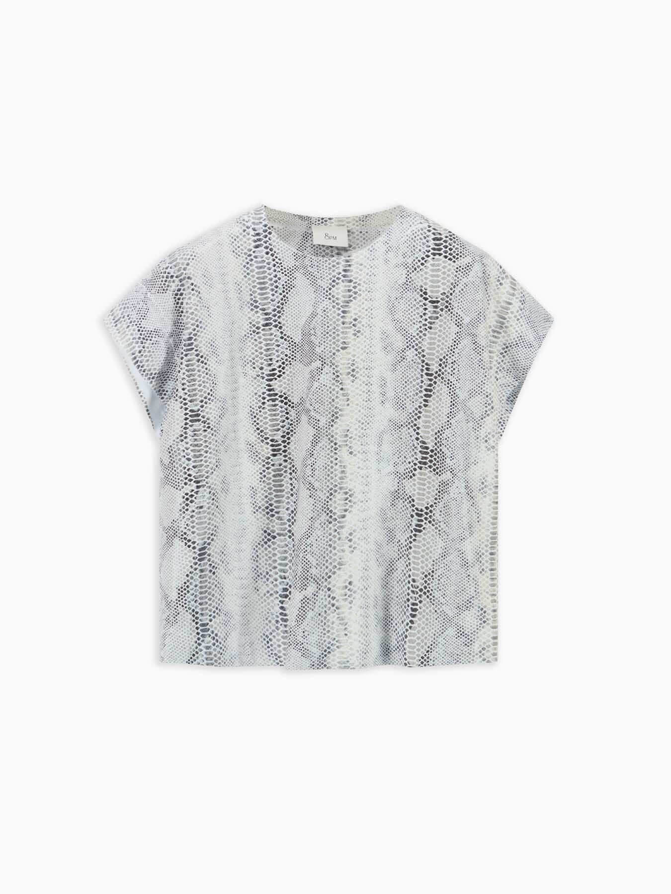 12069 8PM T-shirt Nairobi con stampa snake