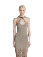 Simona Corsellini Abito in maglia color travertine