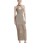 Simona Corsellini Abito in maglia color travertine