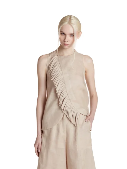 Simona Corsellini Top con frangia