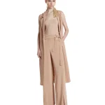 Simona Corsellini pantalone palazzo beige gold