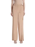 Simona Corsellini pantalone palazzo beige gold