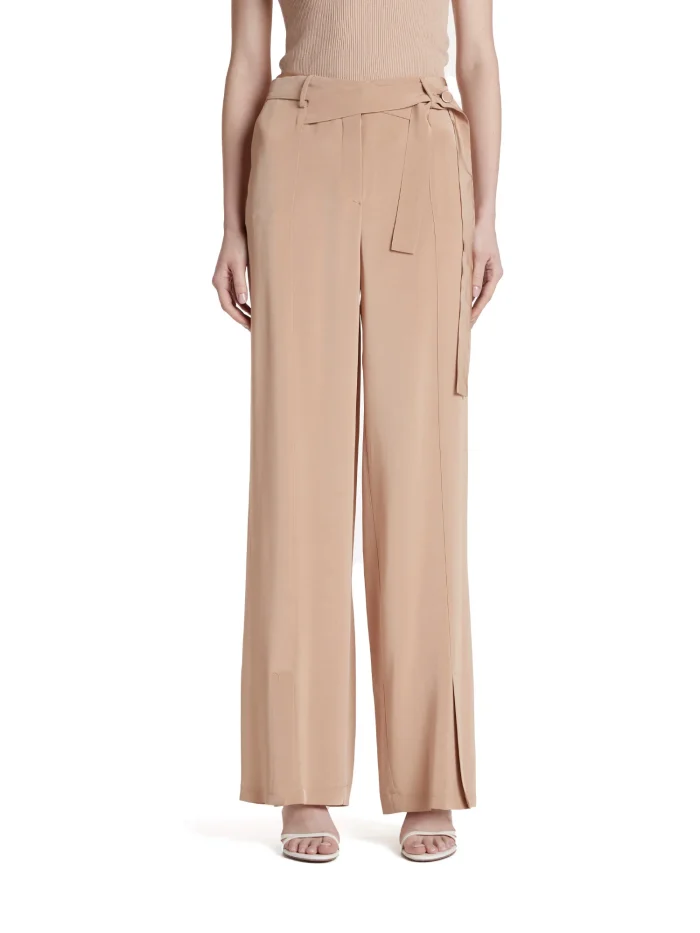 Simona Corsellini pantalone palazzo beige gold