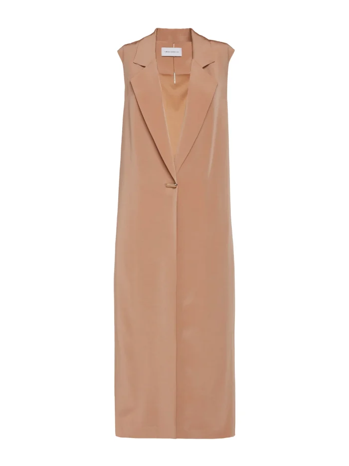 Simona Corsellini Gilet lungo un bottone