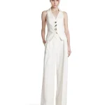 Simona Corsellini Top in tramato light tre bottoni