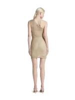 Simona Corsellini Abito monospalla in maglia gold