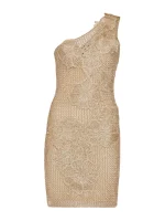 Simona Corsellini Abito monospalla in maglia gold