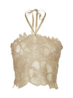 Simona Corsellini Top ricamo crochet lurex