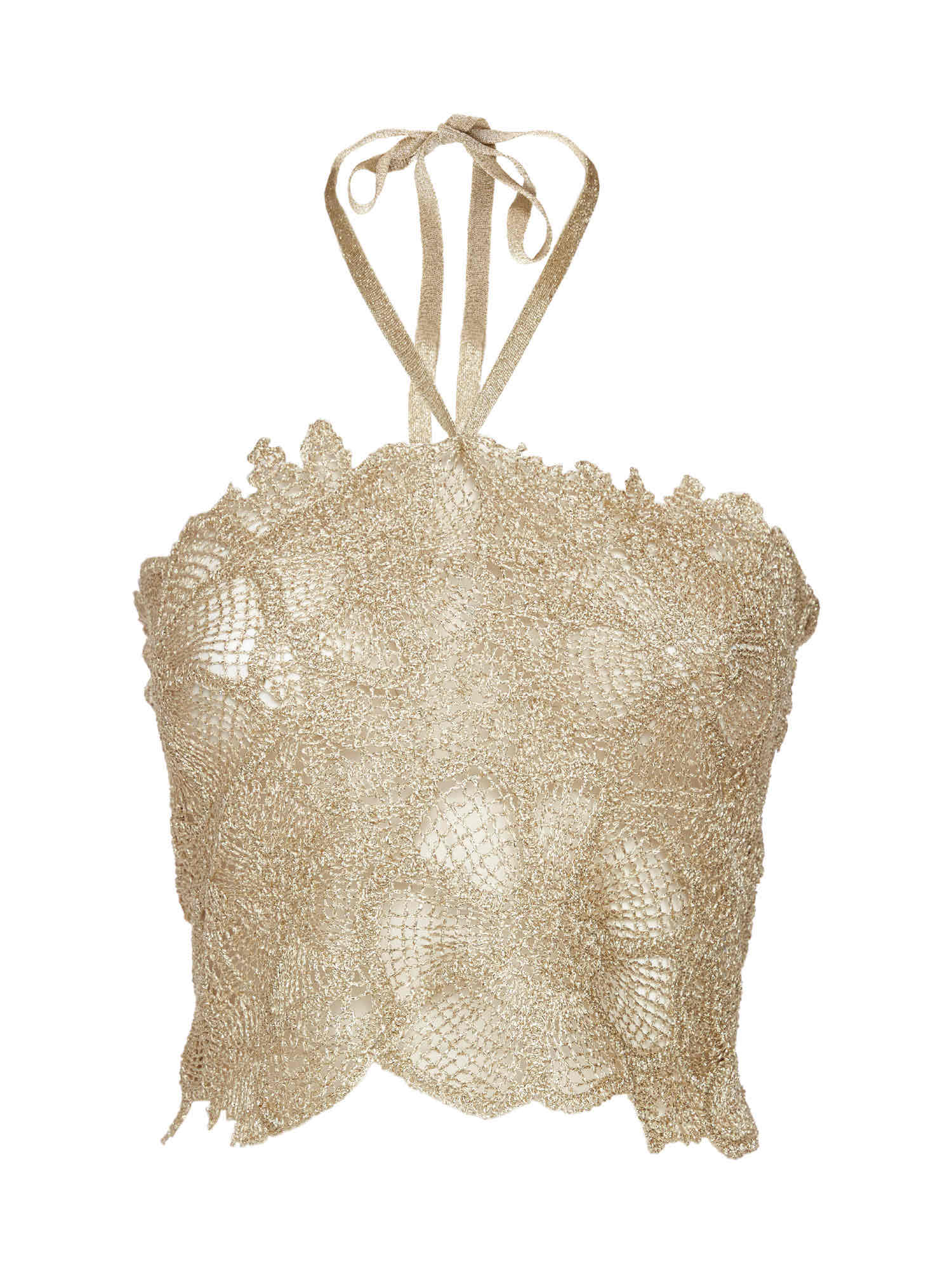 11898 Simona Corsellini Top ricamo crochet lurex