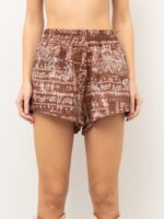 Apaperkid Pantaloncino color marrone con applicazioni