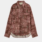 ApaperkidCamicia In Misto Lino colore marrone con applicazioni