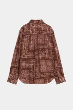 ApaperkidCamicia In Misto Lino colore marrone con applicazioni